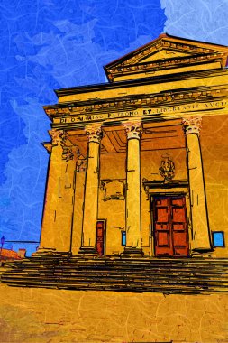 San Marino sanat fotoğrafçılığı nostaljik retro çizimi