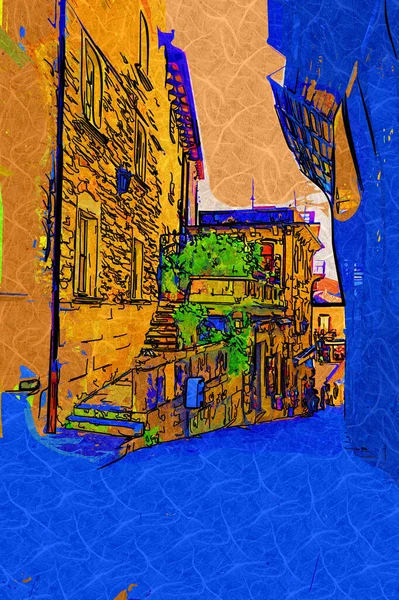 San Marino sanat fotoğrafçılığı nostaljik retro çizimi