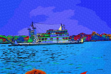 Venedik tekneleri liman, gemiler, İtalya, antika retro