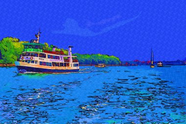 Venedik tekneleri liman, gemiler, İtalya, antika retro