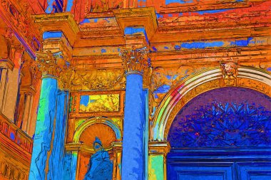 Venedik, İtalya 'daki Saint Mark Bazilikası' nın (Basilica di San Marco) alt manzarası