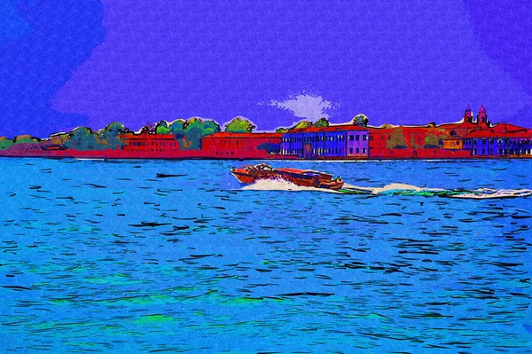 Venedik manzaralı deniz binaları İtalya