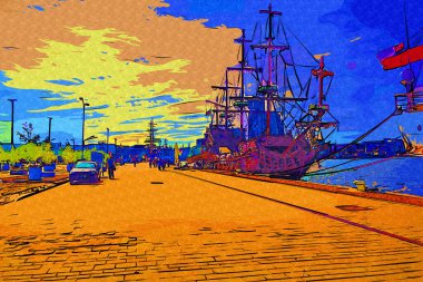 Liman fotoğrafçılığında Gdynia korsan gemisi