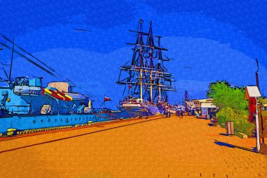 Liman fotoğrafçılığında Gdynia Yelkenli Fırkateyni