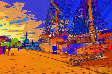 Liman fotoğrafçılığında Gdynia Yelkenli Fırkateyni