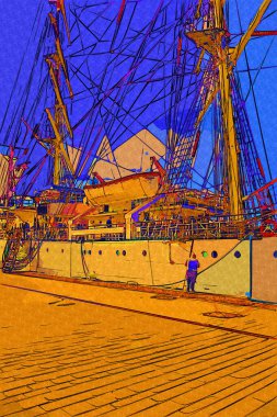 Liman fotoğrafçılığında Gdynia Yelkenli Fırkateyni