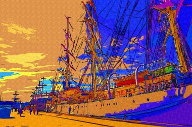 Liman fotoğrafçılığında Gdynia Yelkenli Fırkateyni