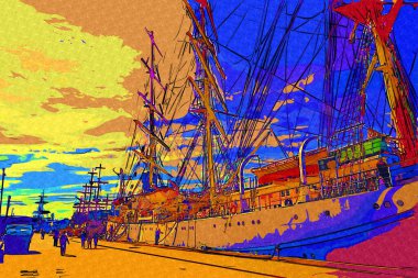 Liman fotoğrafçılığında Gdynia Yelkenli Fırkateyni