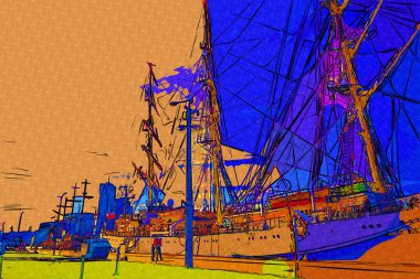 Liman fotoğrafçılığında Gdynia Yelkenli Fırkateyni