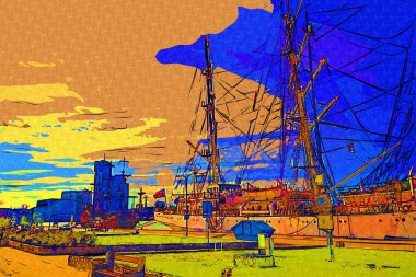 Liman fotoğrafçılığında Gdynia Yelkenli Fırkateyni