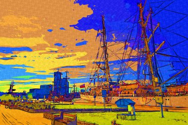 Liman fotoğrafçılığında Gdynia Yelkenli Fırkateyni