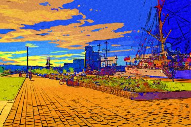 Liman fotoğrafçılığında Gdynia Yelkenli Fırkateyni