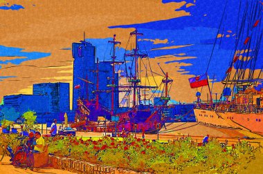 Liman fotoğrafçılığında Gdynia Yelkenli Fırkateyni