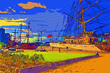 Liman fotoğrafçılığında Gdynia Yelkenli Fırkateyni