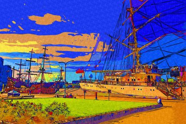 Liman fotoğrafçılığında Gdynia Yelkenli Fırkateyni