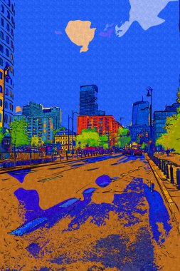 Varşova 'daki modern mimari ofis binaları