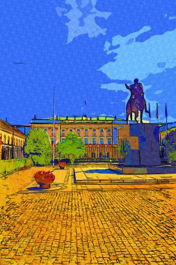 Varşova 'daki eski şehir manzarası, eski kasaba, Polonya