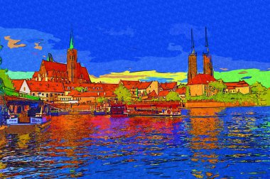 Wroclaw, Polonya 'nın en çok Tumski' sine Aşıklar, Katedral veya Yeşil Köprü de denir. Meşhur Polonyalı turizm merkezi