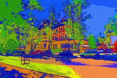 Zakopane 'e hoş geldiniz, eski bina mimarisi.