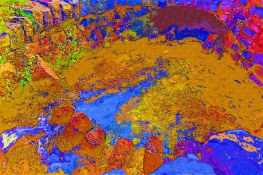 Krupowki Caddesi, Zakopane 'de. Polonya resim çizimi