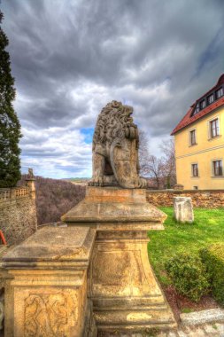 Ksiaz Şatosu Polonya Silezya sanat retro fotoğraf tarihi