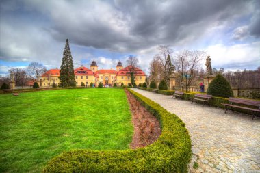 Ksiaz Şatosu Polonya Silezya sanat retro fotoğraf tarihi