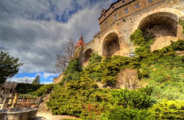 Ksiaz Şatosu Polonya Silezya sanat retro fotoğraf tarihi