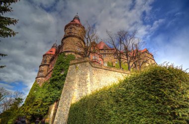 Ksiaz Şatosu Polonya Silezya sanat retro fotoğraf tarihi