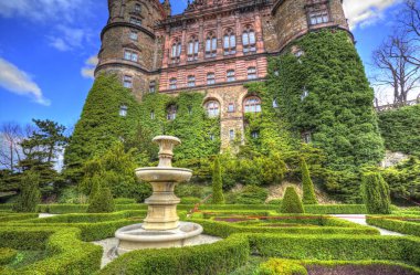 Ksiaz Şatosu Polonya Silezya sanat retro fotoğraf tarihi