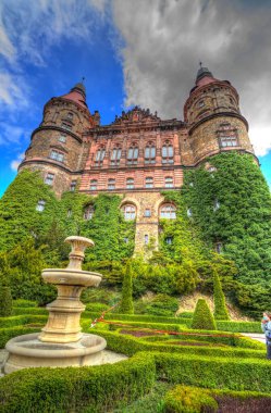 Ksiaz Şatosu Polonya Silezya sanat retro fotoğraf tarihi