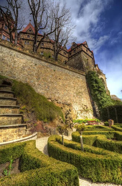 Castelo Ksiaz Polónia Silésia Arte Retro Foto Vintage Velho — Fotografia de Stock