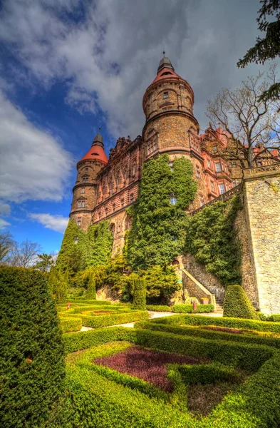 Château Ksiaz Pologne Silesia Art Rétro Photographie Vintage Vieux — Photo