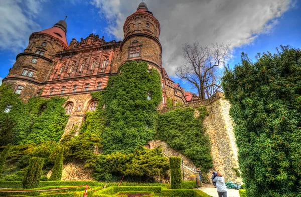 Kasteel Ksiaz Polen Silezië Kunst Retro Fotografie Vintage Oud — Stockfoto