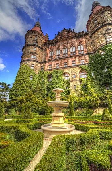 Château Ksiaz Pologne Silesia Art Rétro Photographie Vintage Vieux — Photo