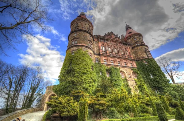 Ksiaz Schloss Polen Schlesien Kunst Retro Fotografie Alte — Stockfoto