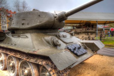 Vintage tank izole çizim sanat illüstrasyonu