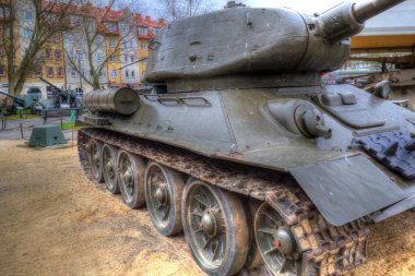 Vintage tank izole çizim sanat illüstrasyonu