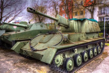 Vintage tank izole çizim sanat illüstrasyonu