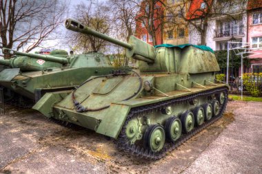 Vintage tank izole çizim sanat illüstrasyonu