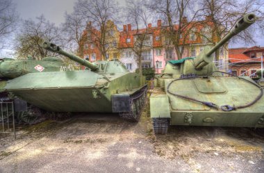 Vintage tank izole çizim sanat illüstrasyonu