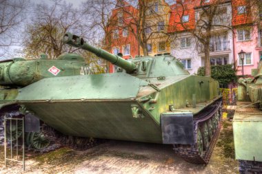 Vintage tank izole çizim sanat illüstrasyonu