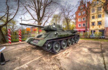 Vintage tank izole çizim sanat illüstrasyonu