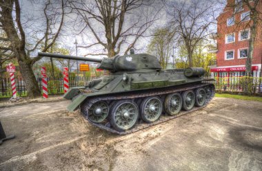 Vintage tank izole çizim sanat illüstrasyonu