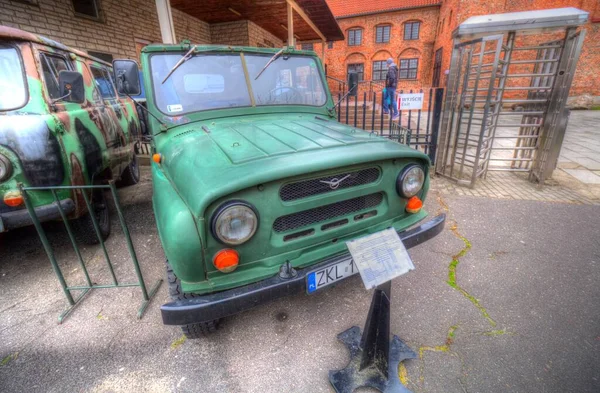 Pantservoertuig Technische Militaire Vrachtwagen Kunst Illustratie Geïsoleerde Schets — Stockfoto