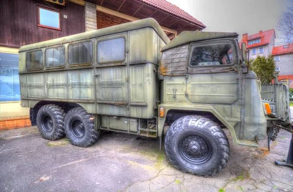 Pantservoertuig Technische Militaire Vrachtwagen Kunst Illustratie Geïsoleerde Schets — Stockfoto