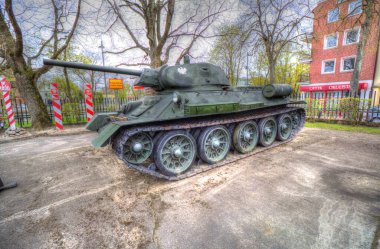 Vintage tank izole çizim sanat illüstrasyonu