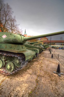 Vintage tank izole çizim sanat illüstrasyonu