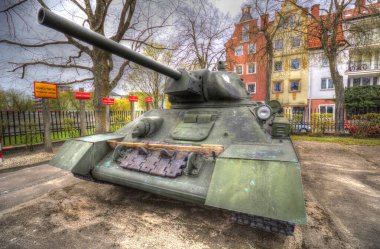 Vintage tank izole çizim sanat illüstrasyonu