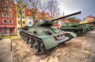 Vintage tank izole çizim sanat illüstrasyonu