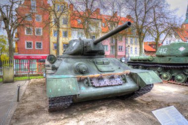 Vintage tank izole çizim sanat illüstrasyonu